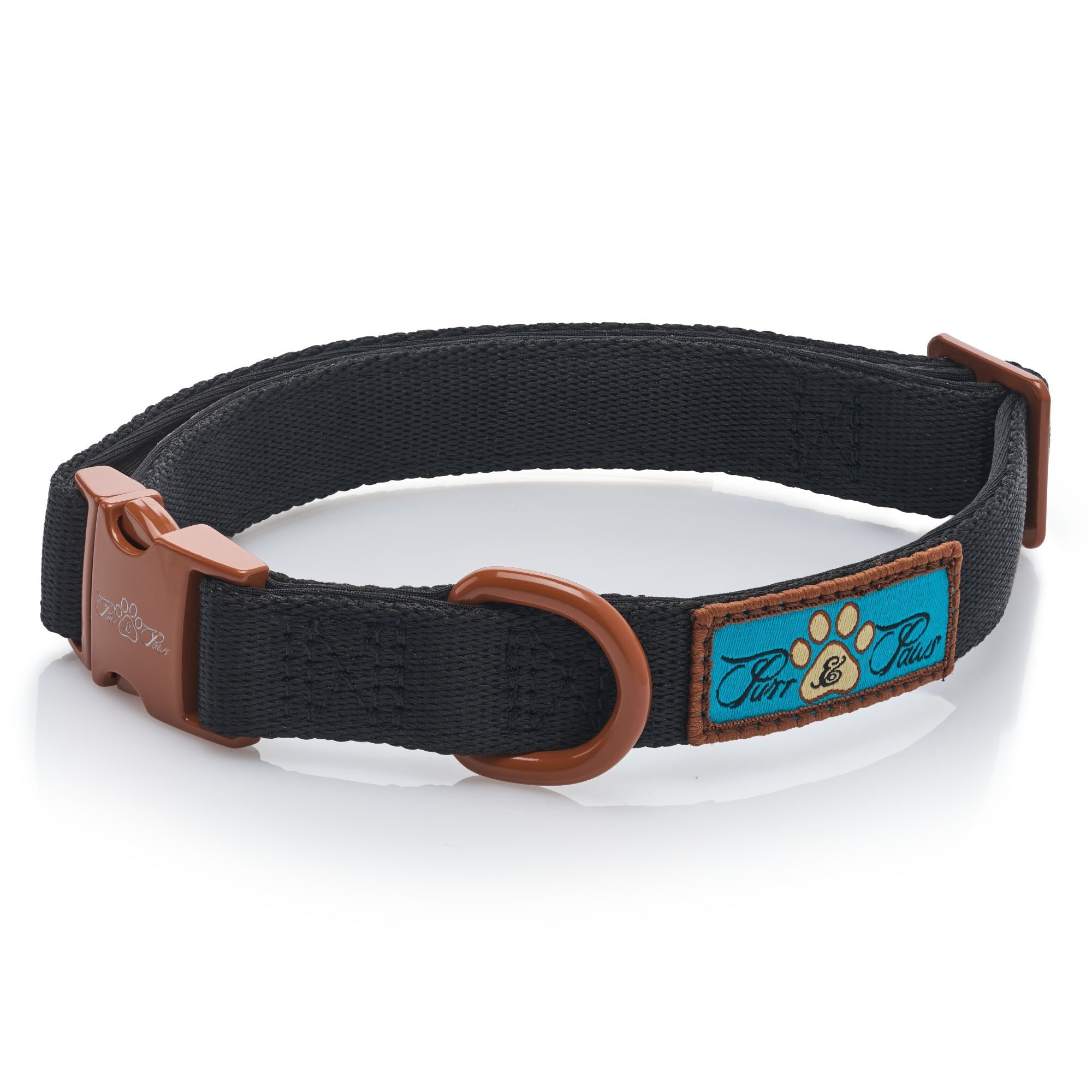 Gift Box - Luxury Padded Printed Dog Collar Noir le Bronze