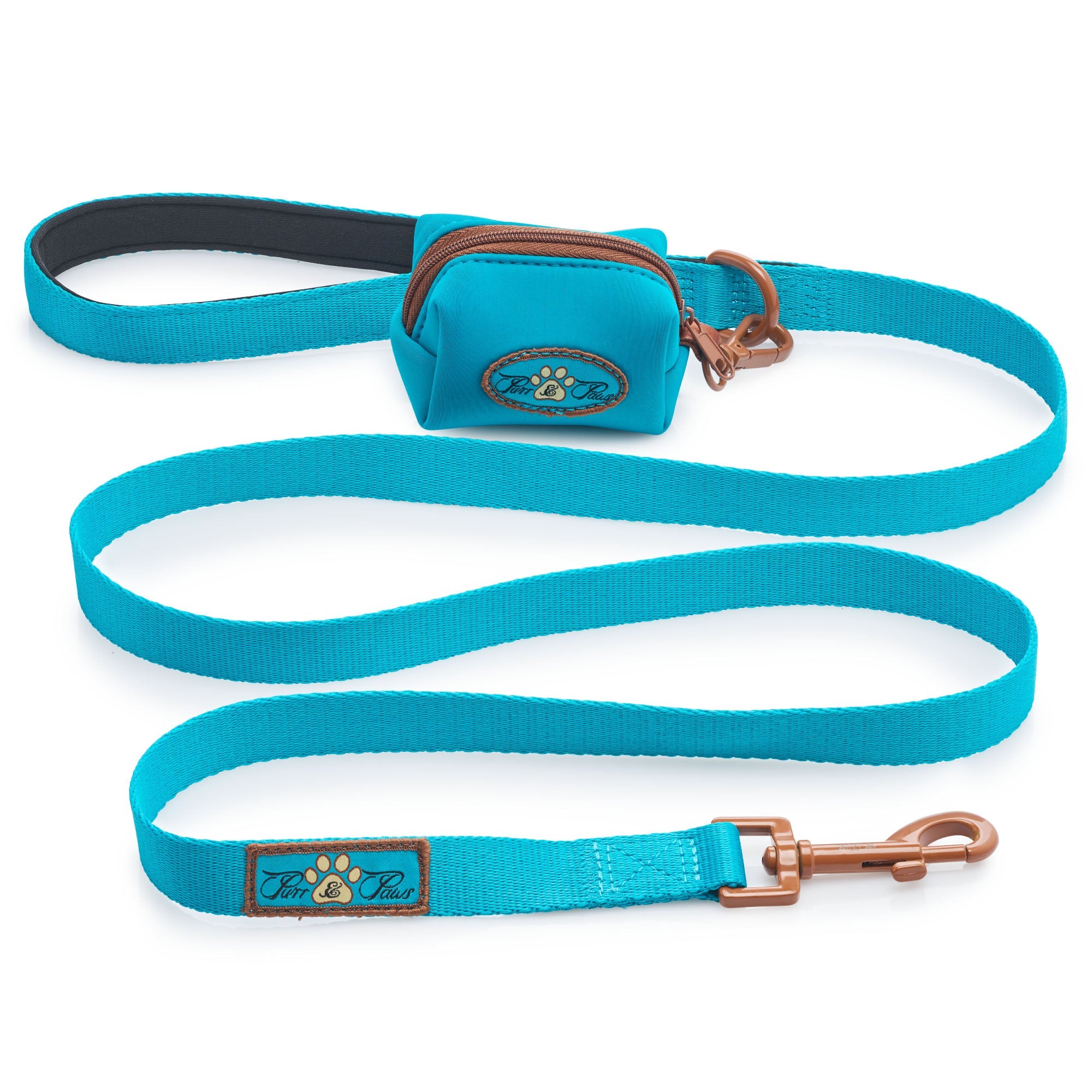 AZURE LE BRONZE LEAD & POO BAG DISPENSING POUCH SET