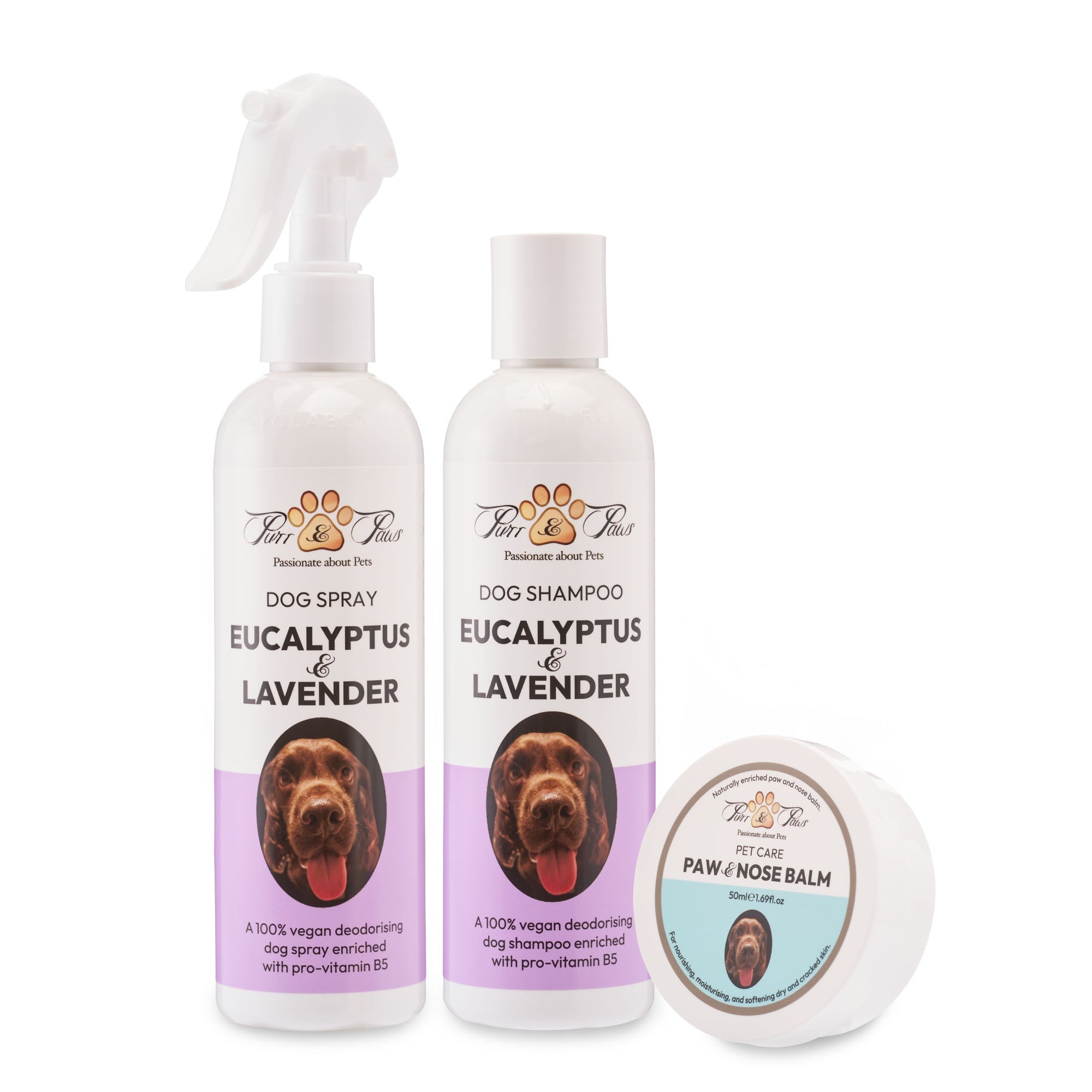 Gift Box - DOG SHAMPOO | SPRAY | BALM | EUCALYPTUS & LAVENDER SET