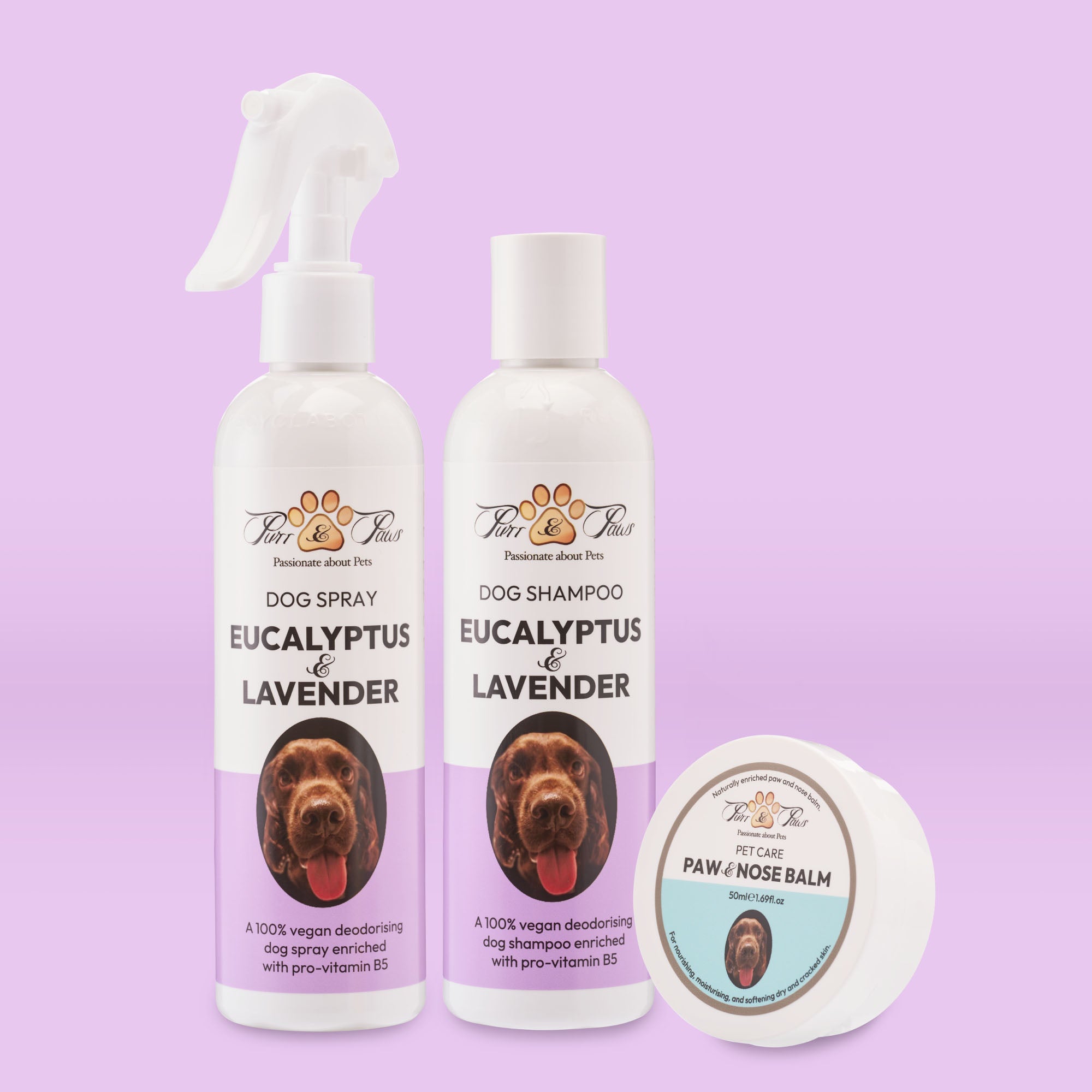 DOG SHAMPOO | SPRAY | BALM | EUCALYPTUS & LAVENDER SET